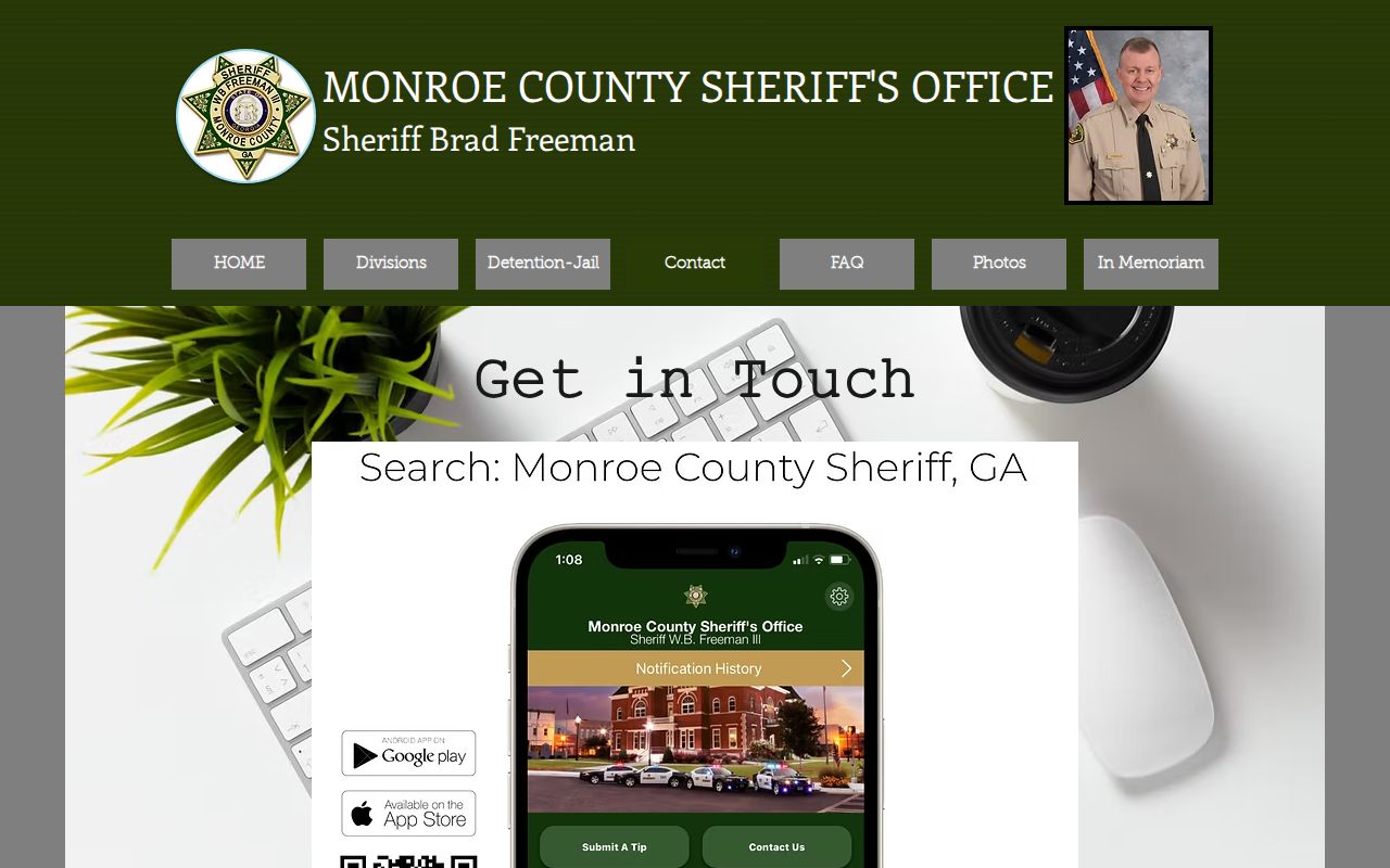 Monroe County Sheriff official records and jail contacts