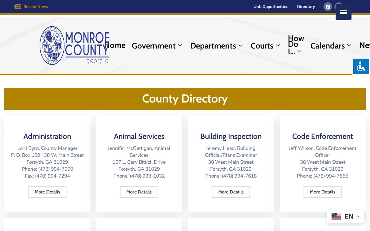 Monroe County Georgia criminal records office directory